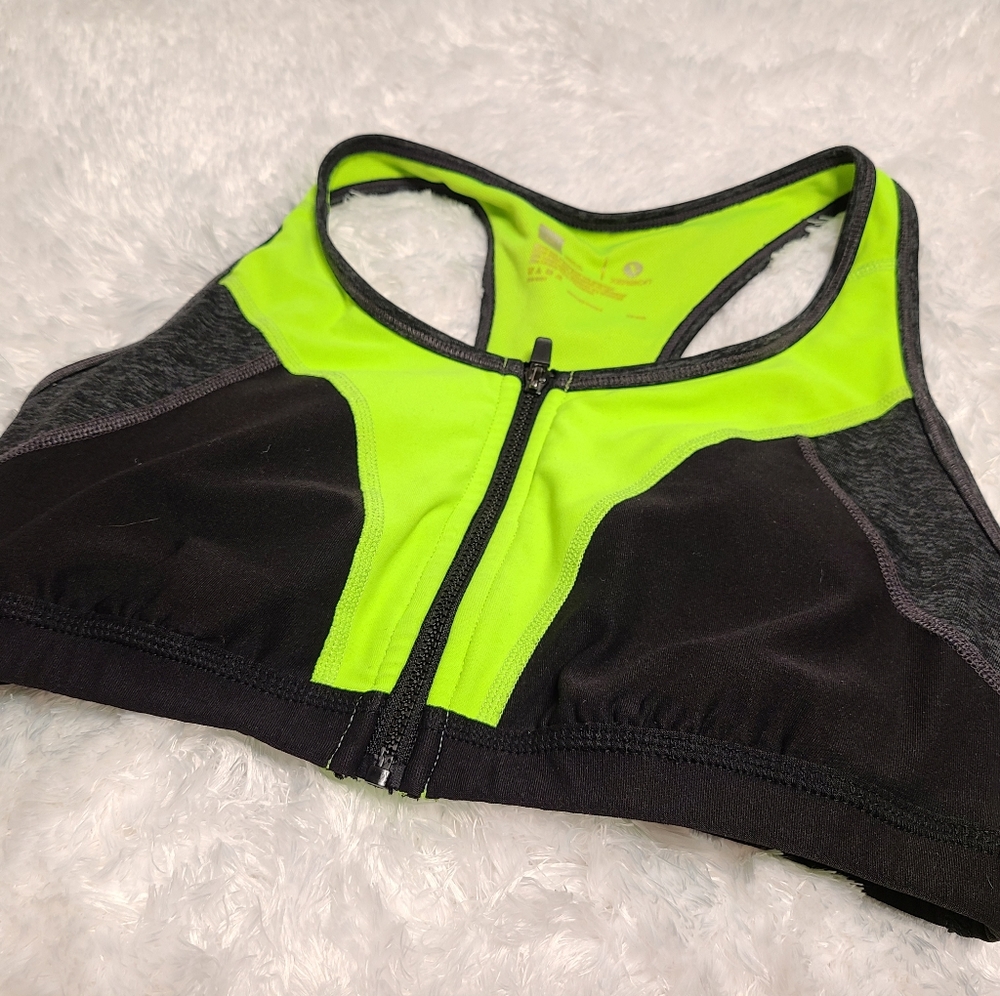Xersion Medium Sports Bra Bright Green